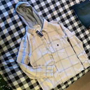 Hollister Hooded flannel- new with tags!!